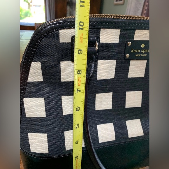 Kate Spade Black and Cream Check Pattern Handbag and Wallet Set - Picture 6 of 8